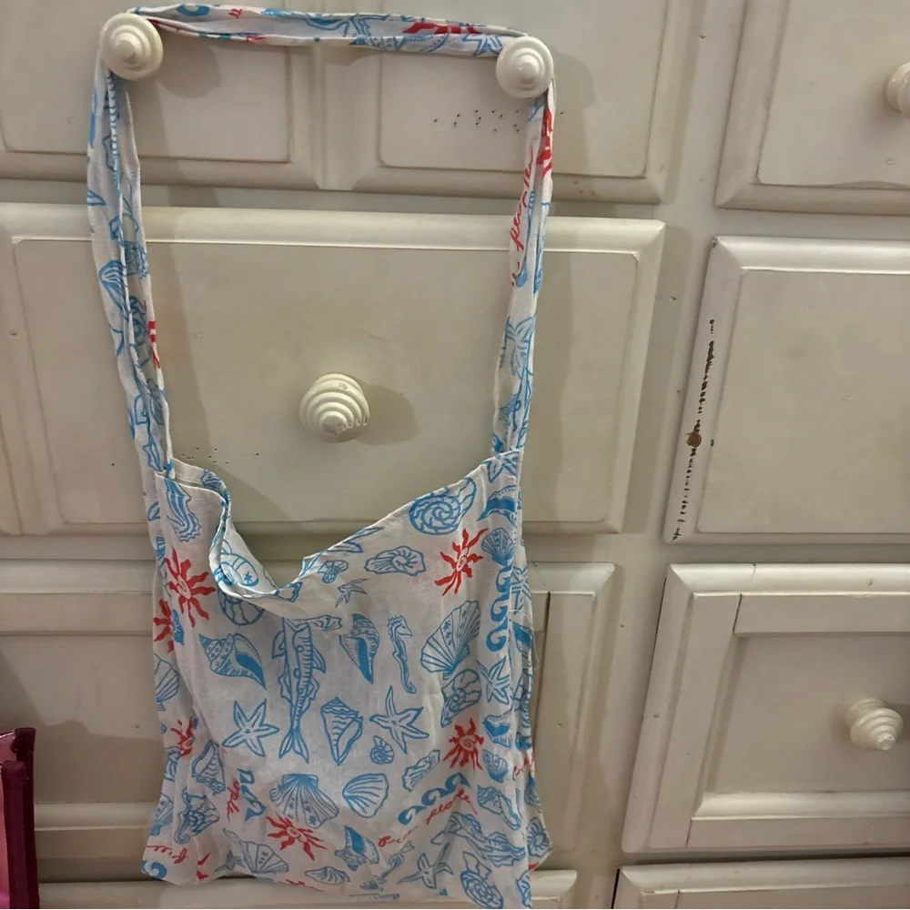 Seashell Print Tote Bag FREE PEOPLE - Picture 2 of 6